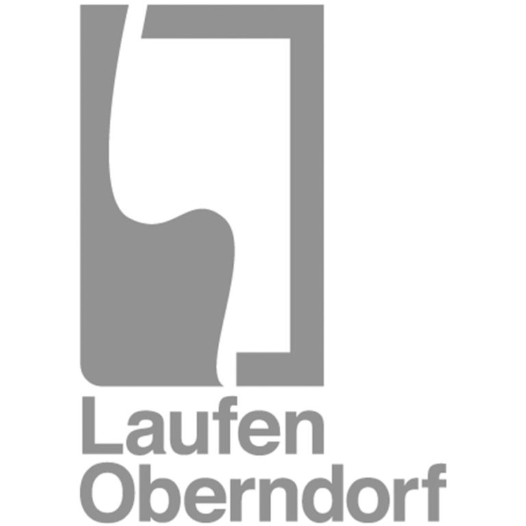 Logo von Laufen Oberndorf mit der Bildmarke darueber
